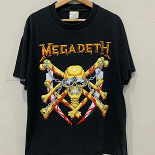 Megadeth Dave Mustaine short sleeves麦格帝斯乐队摇滚短袖T恤