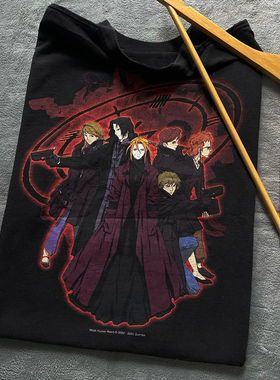WHO CARE复古大百科blacktee魔女猎人罗宾黑色T恤韩版印花