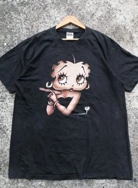 BettyBoop short sleevesanime movie logo贝蒂小姐学院风短袖T恤