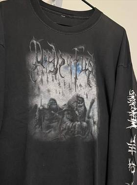 WHO CARE复古大百科 美式嘻哈Path of the Weakening长袖T恤 垂感