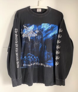 age乐队长袖 WHO CARE复古大百科the dark 宽松高街摇滚潮 T恤美式