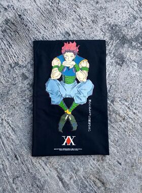 WHO CARE复古大百科·blacktee黑色印花动漫T恤宽松休闲