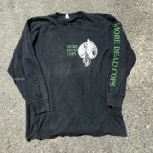 WHO T恤 cops小众设计丧系长袖 CARE复古大百科按钮艺术more dead