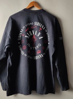 nirvana Krist Novoselic Long Sleeve y2kstyle涅槃乐队长袖T恤