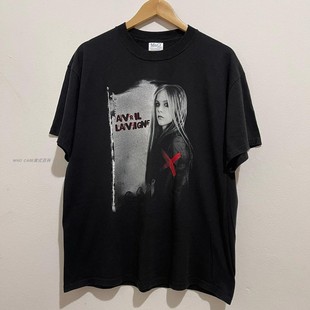 WHO T恤高街宽松 CARE复古大百科270克重磅Avril艾薇儿拉维尼短袖