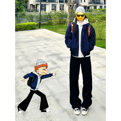 cleanfit黑色微喇牛仔裤男款