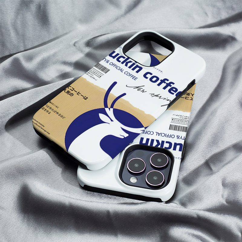 鹿咖啡logoiphone16Promax手机壳13适用苹果15plus保护套菲林硬壳12mini二合一XS/XR高级11防摔7/8/SE2全包14