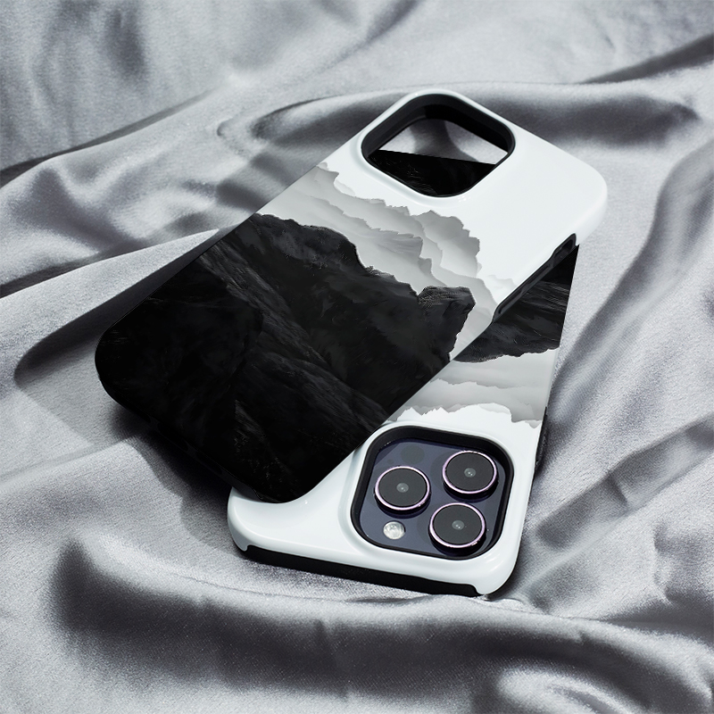 中国画大山iphone16Promax手机壳13适用苹果15plus保护套菲林硬壳12mini二合一XS/XR高级11防摔7/8/SE2全包14