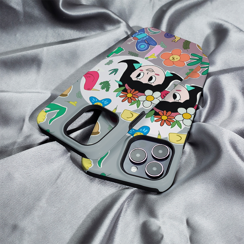 春天花姑娘iphone16Promax手机壳13适用苹果15plus保护套菲林硬壳12mini二合一XS/XR高级11防摔7/8/SE2全包14