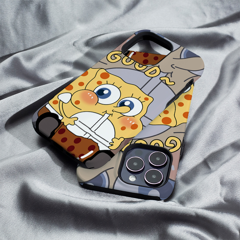 海绵宝宝影iphone16Promax手机壳13适用苹果15plus保护套菲林硬壳12mini二合一XS/XR高级11防摔7/8/SE2全包14