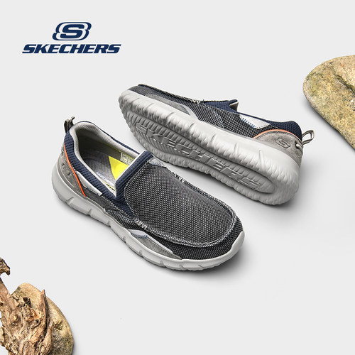 斯凯奇男鞋软底舒适一脚蹬健步鞋