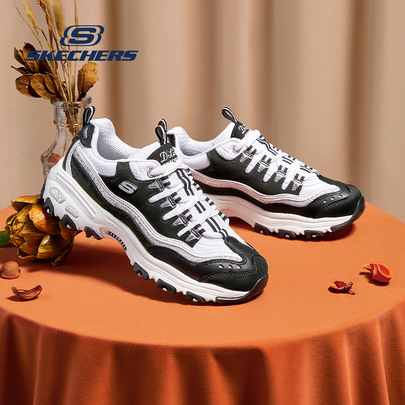 斯凯奇女鞋厚底增高老爹鞋