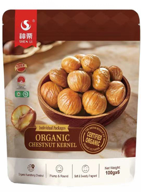 神栗有机板栗仁600g栗子山楂棒果干果仁休闲零食fudi代购