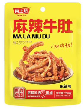 尚上坊麻辣牛肚238g卤味肚丝四川特产零食fudi代购