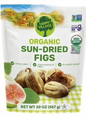 happyvillage无花果干567g果脯蜜饯果干零食年货fudi代购