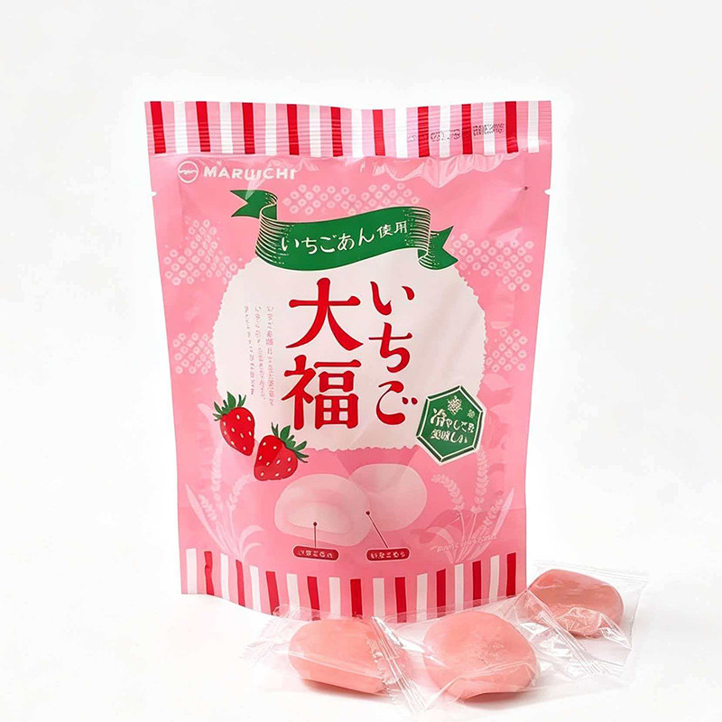 日本进口丸一制果豆沙馅草莓味盐味大福117g果子糯米团子点心糕点