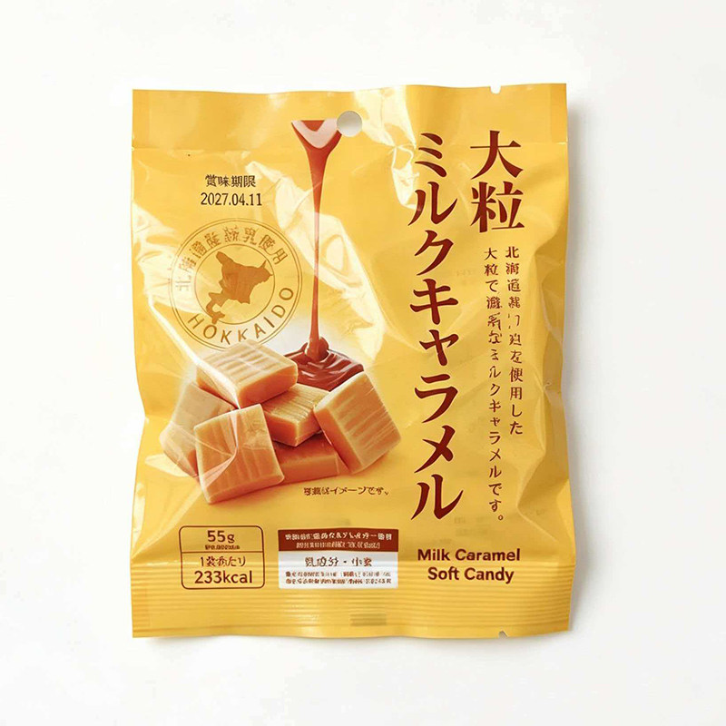 日本进口日邦太妃糖咖啡味软糖54g牛奶味软糖焦糖糖果零食