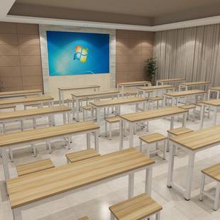 学校中小学课桌椅长桌培训课桌椅单人双人课桌椅学习学生桌