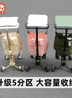 适用丸丫t2配件小虎子t18收纳袋置物袋口袋推车挂包神器婴儿车