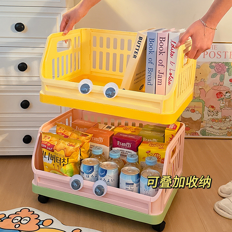 书本周转箱衣服收纳带轮子学生宿舍置物架储物整理盒收纳箱收纳筐