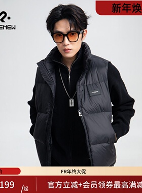 凡人优品男士马甲立领无袖背心轻薄保暖马夹外套A034