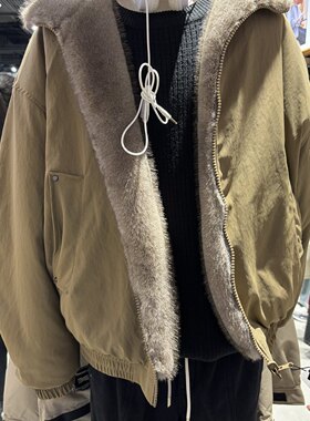 凡人优品毛领两面穿夹克女秋冬加绒加厚宽松休闲保暖外套A241