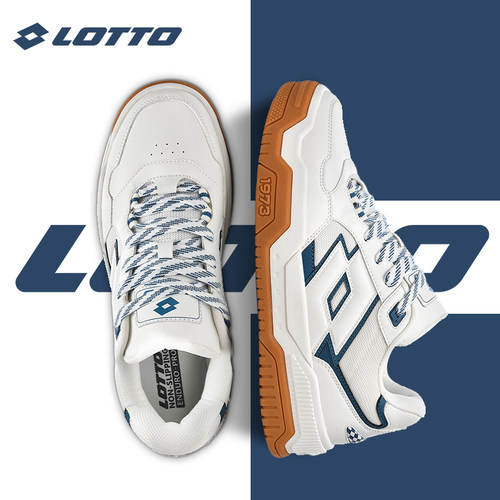 LOTTO乐途男白色厚底低帮板鞋