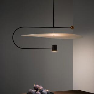 简约艺术北欧现代网红餐厅办公区吊灯创意时尚线条卧室书房吊灯