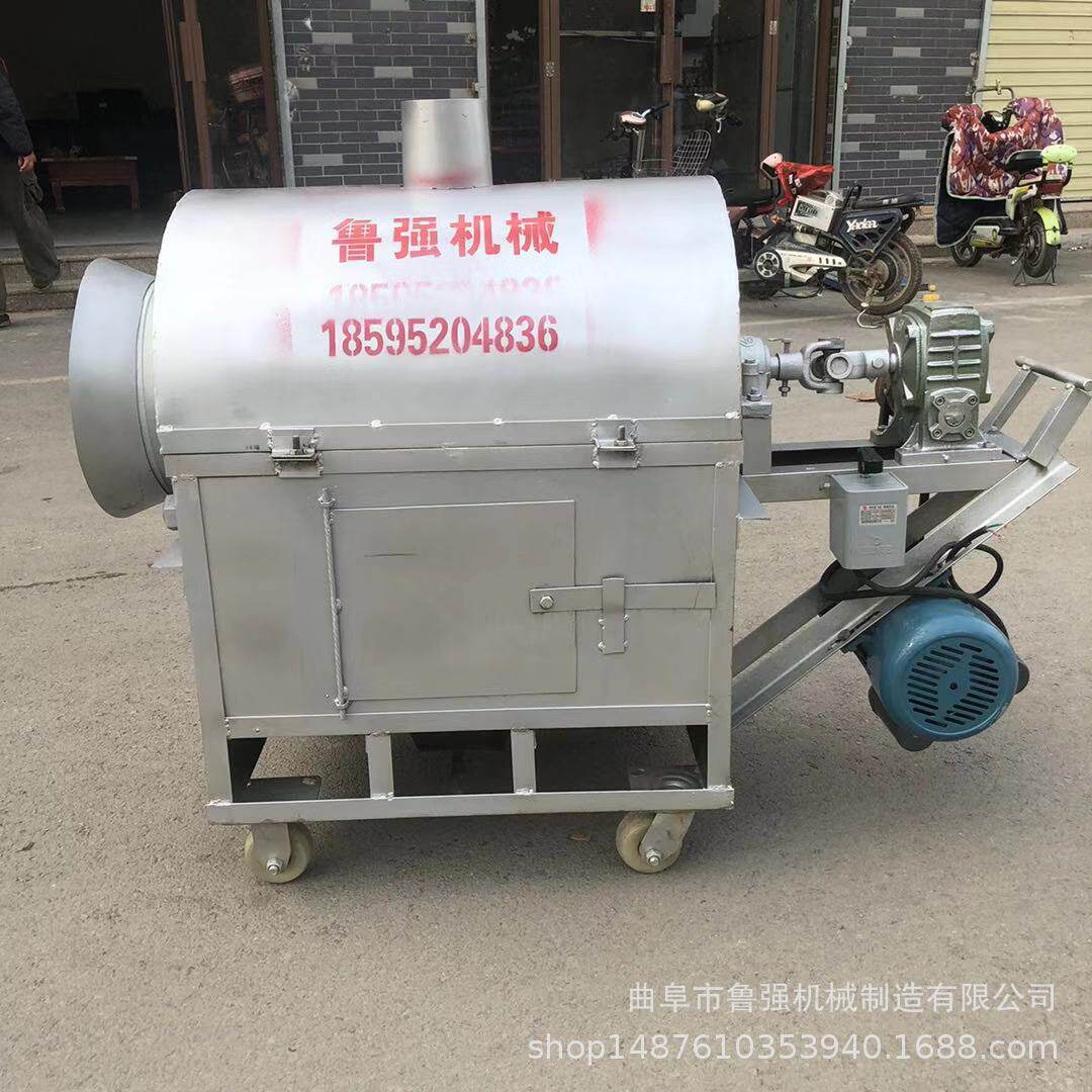 板栗炒货机 小型滚筒炒锅 生产电动花生板栗翻炒机批发