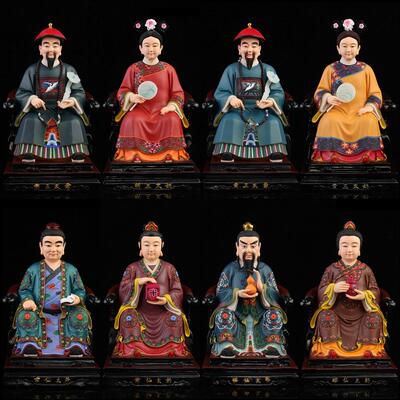 胡三黄三太爷胡三太奶四大家族胡黄常蟒树脂神像彩绘佛像供奉摆件