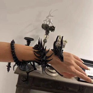 3D打印骸骨龙哥特风男孩手办水晶龙带翅膀飞儿童玩具立体关节可动