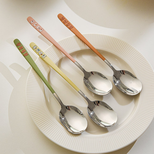 井柚316不锈钢韩式吃饭喝汤勺