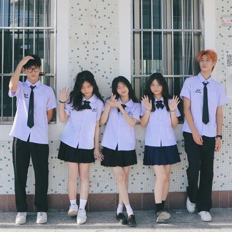 速发学院风泰国泰业校服服k制j高中学生班服毕式季运动会合唱套装