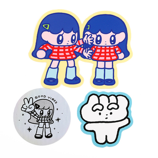 VINYL monyogirl饺子君贴纸周边可爱卡通学生装饰