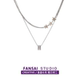 FANSAI双层星星项链女个性 小众设计高级感百搭叠戴锁骨链 轻奢新款