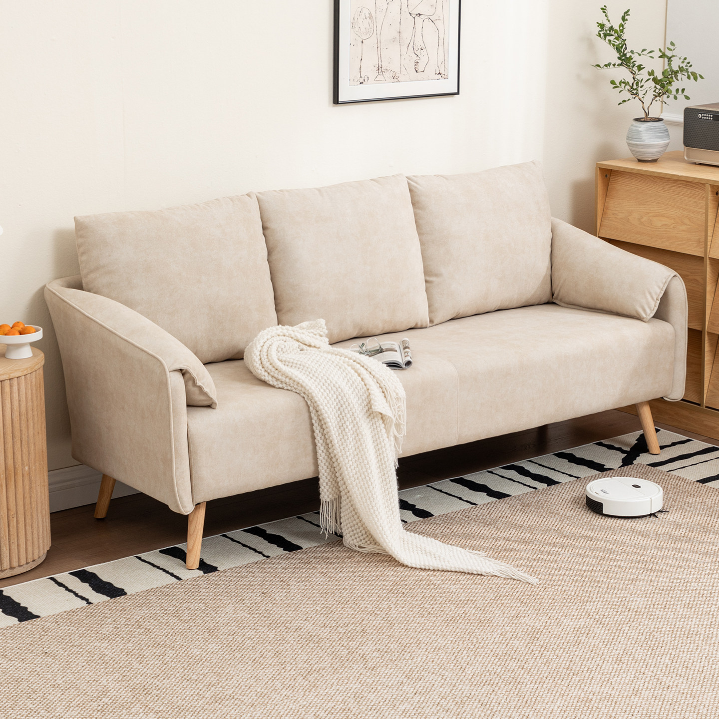 小户型专用沙发双人沙发卧室三人出租房客厅2026新款布艺小沙发