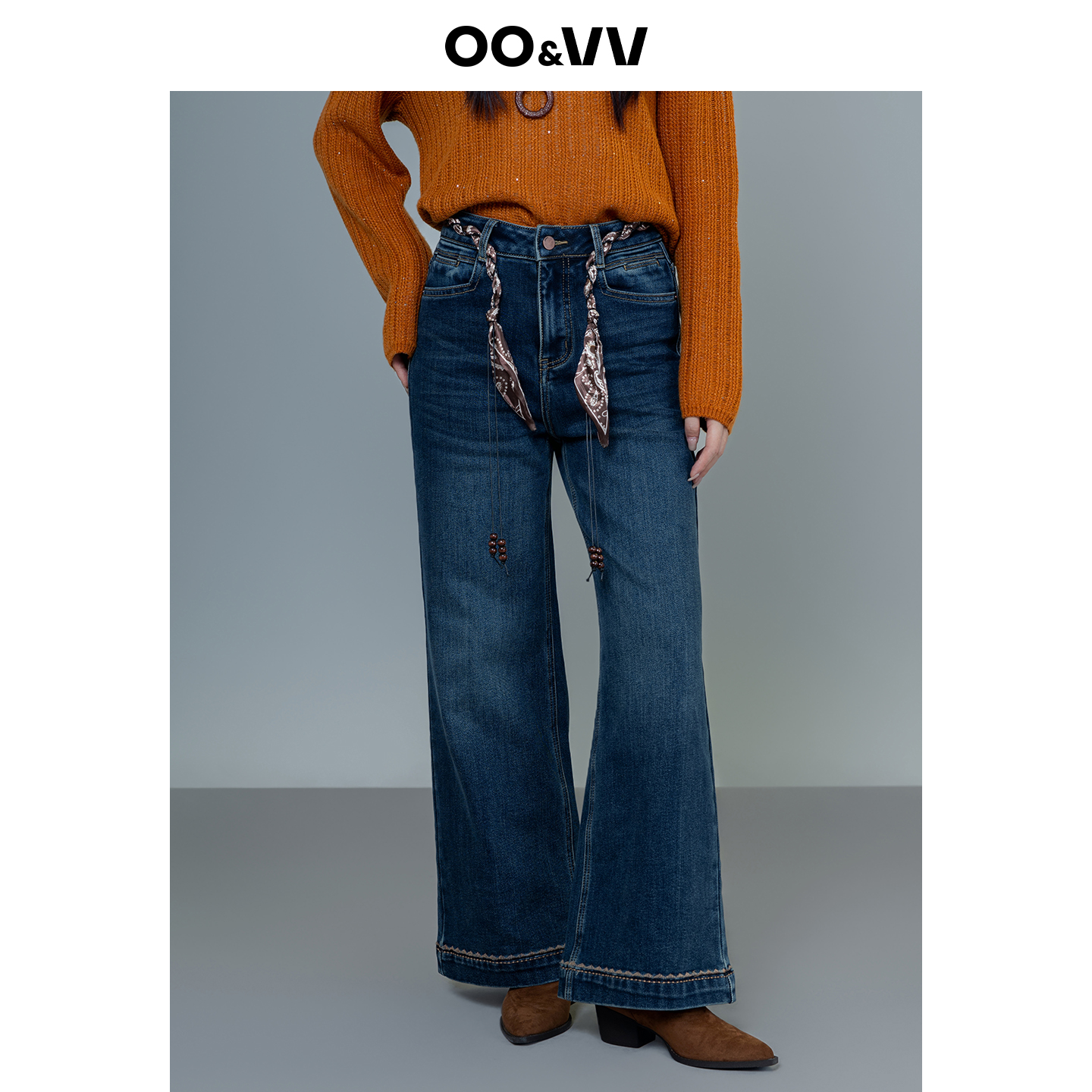 oo&vv牛仔裤2025秋冬新款气质高