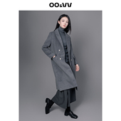 oo&vv 上衣过膝女外套 加厚中长款 秋冬热卖 羊毛呢大衣2025新款