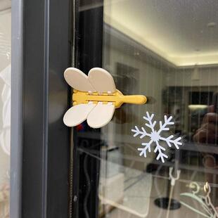 蜻蜓锁扣卡蝴蝶窗户推拉门限位器儿童防开窗安全锁扣移门移窗锁