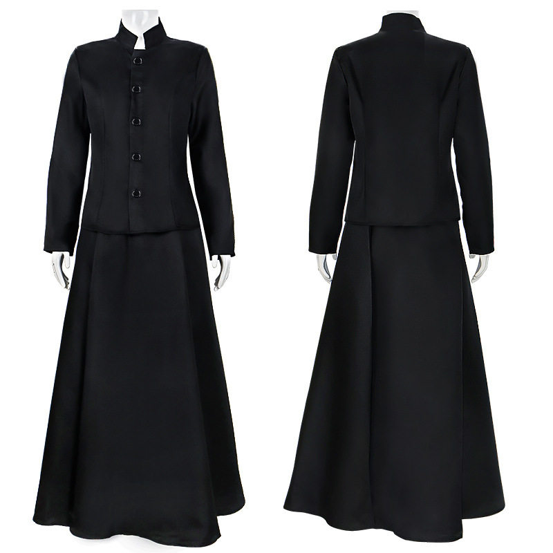 阴间大法师ydiaCosplay万圣节女式黑色连衣裙甲壳虫汁服装套装L