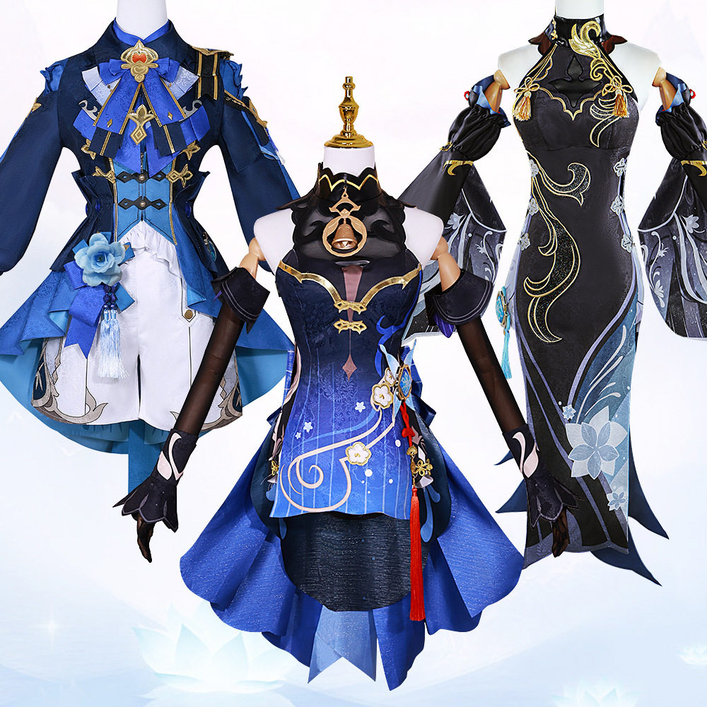 海灯节cos服游戏原神甘雨申鹤行秋cosplay衣服c服旗袍套装土拨鼠