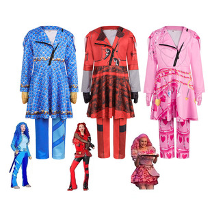 Descendants后裔4cos服装红皇后后裔小红连衣裙cos服扮演服