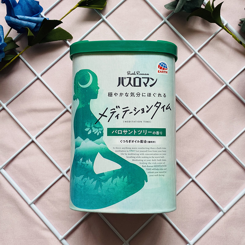 保税巴斯洛漫冥想时间玉檀香日本浴盐泡脚粉足浴泡澡全身浴盐540g