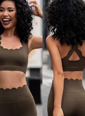 夏季运动上衣跑步健身训练瑜伽文胸舒适透气带胸垫聚拢普拉 提背