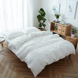 白色被套四件套宾馆酒店白套件旅店民宿足疗床上用品床笠4件套