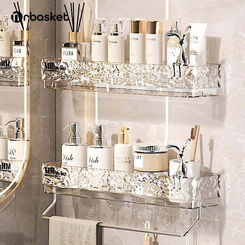 卫生间置物架免打孔洗手间墙上厕所架子家用壁挂浴室洗漱台收纳架,家装主材,卫浴置物架,淘宝优惠券,粉丝福利购,淘宝优惠卷