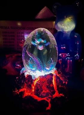 2024新款发光树脂恐龙蛋摆件哈利波特权力的游戏七龙珠琥珀水晶