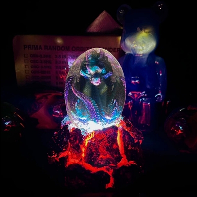 2024新款发光树脂恐龙蛋摆件哈利波特权力的游戏七龙珠琥珀水晶