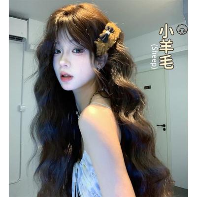 束朵假发女中分长卷发