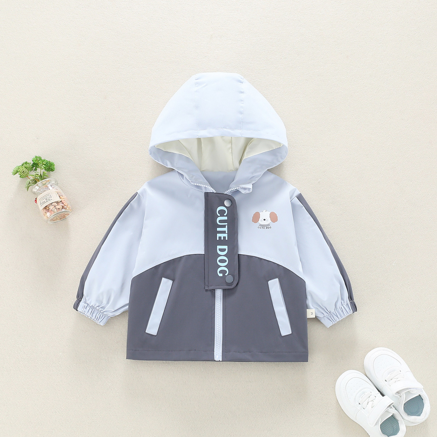 男童卡通连帽外套2026春秋季新款儿童防风衣洋气婴儿宝宝夹克春装